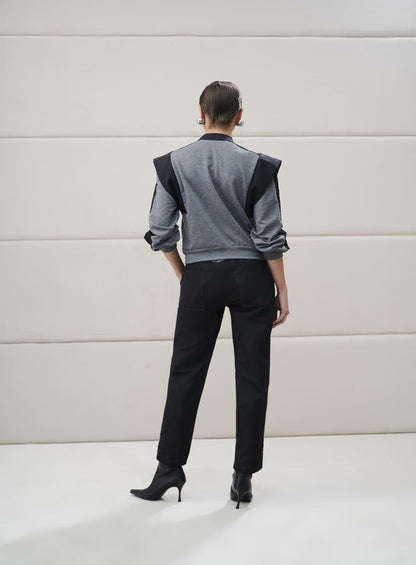 Calça Recorte Nylon Cinza Tufi Duek -SALE
