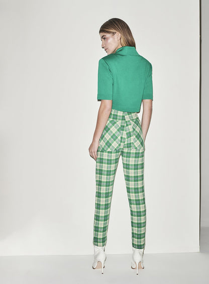 Calça Xadrez Verde Tufi Duek -SALE