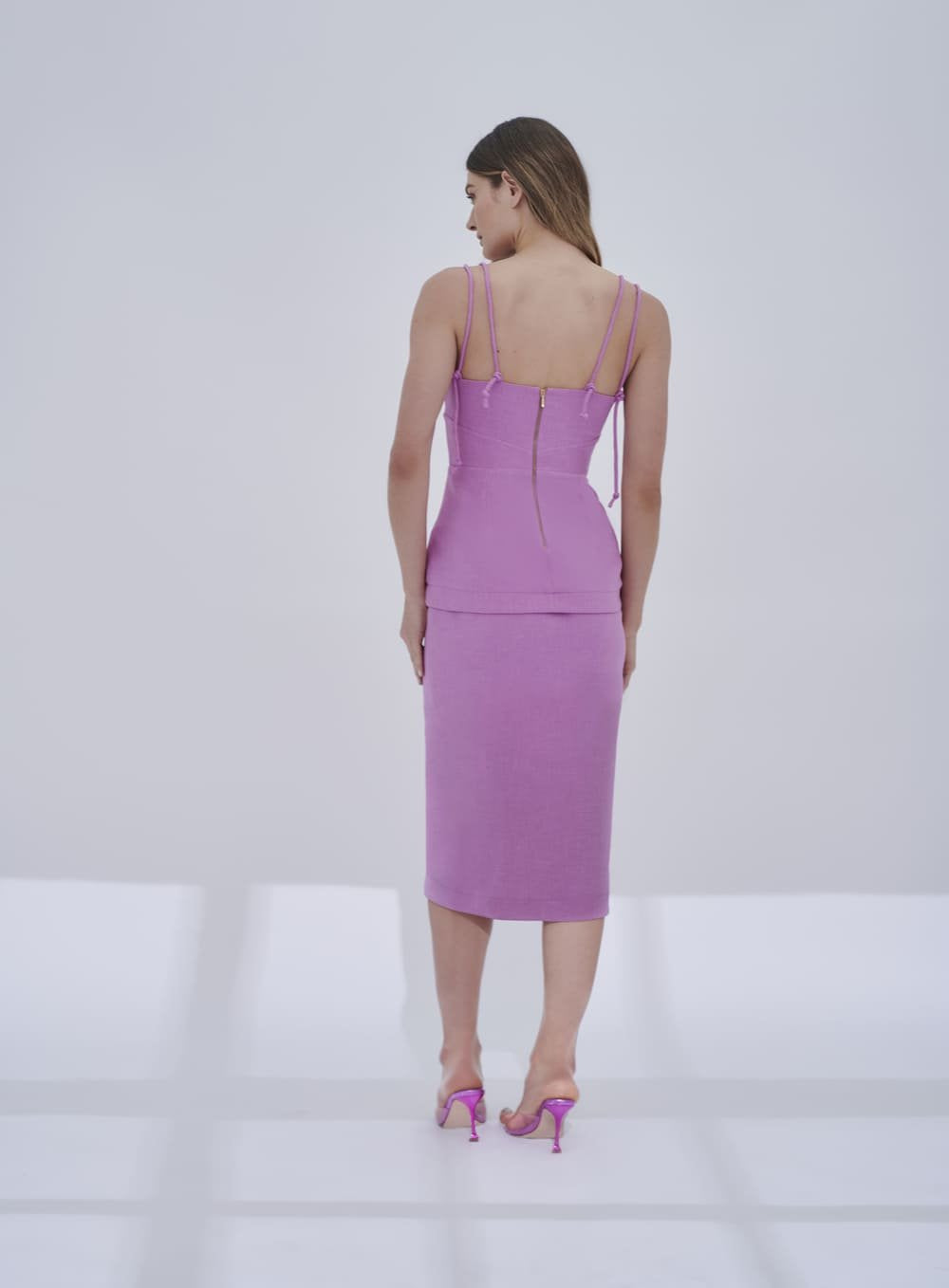 Vestido Midi Trespasse Rosa Tufi Duek -SALE