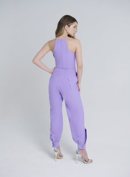 Macacão Alfaiataria Laço Lilas Skazi -SALE