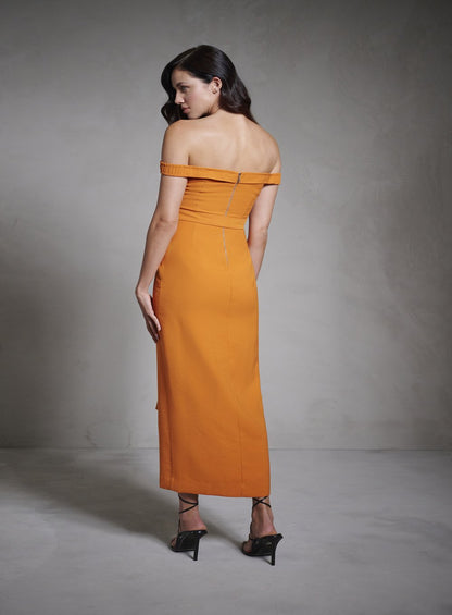 Vestido Midi Pregas Tufi Duek -SALE