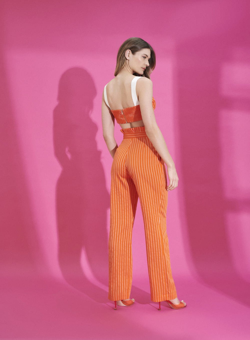 Conjunto Corpo Lastex Laranja Tufi Duek -SALE