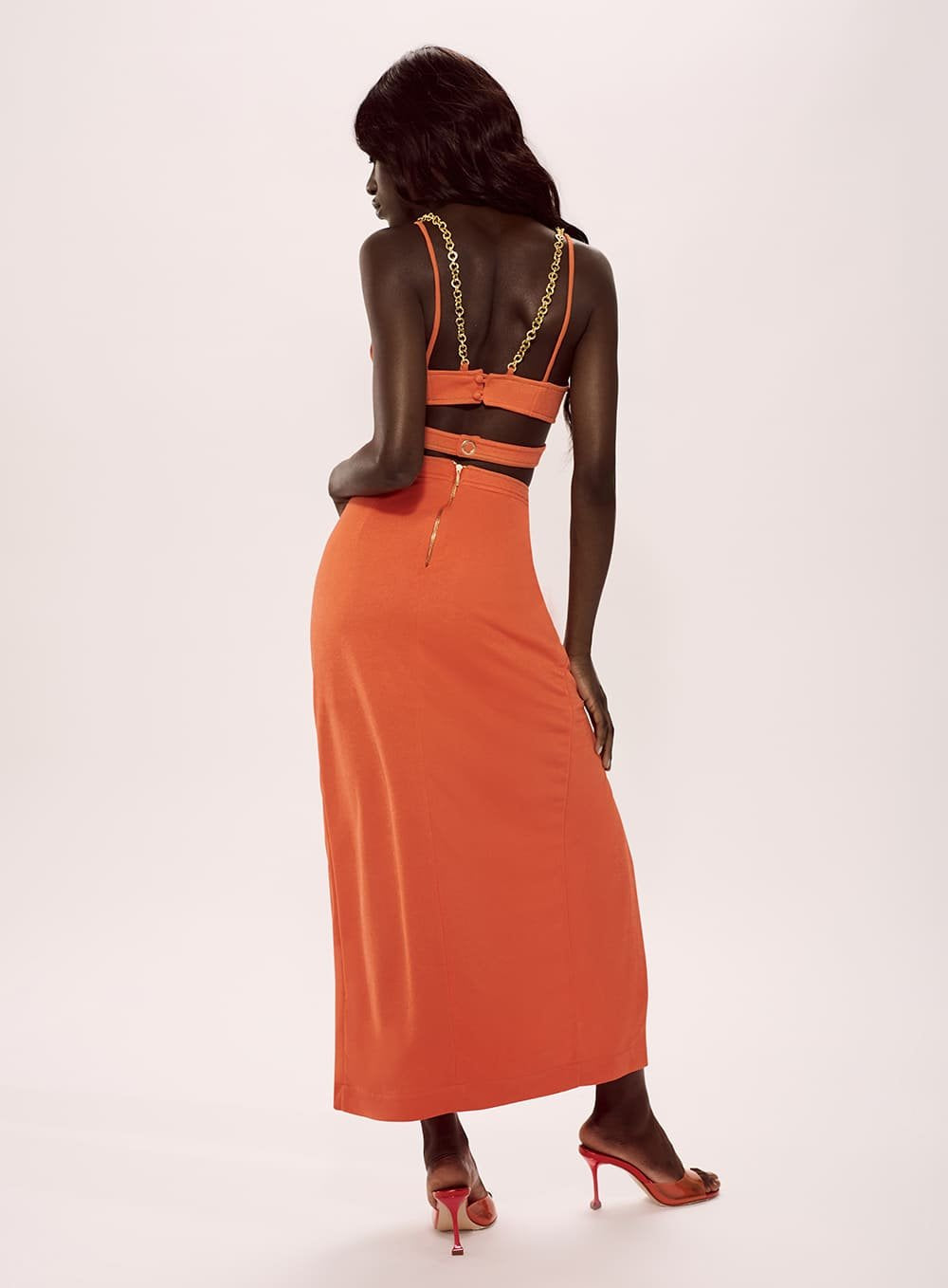 Conjunto Top e Saia Laranja Tufi Duek -SALE