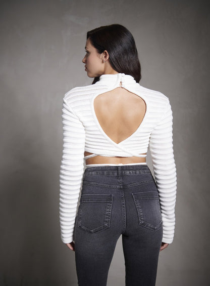 Cropped Tricot Amarração Tufi Duek -SALE
