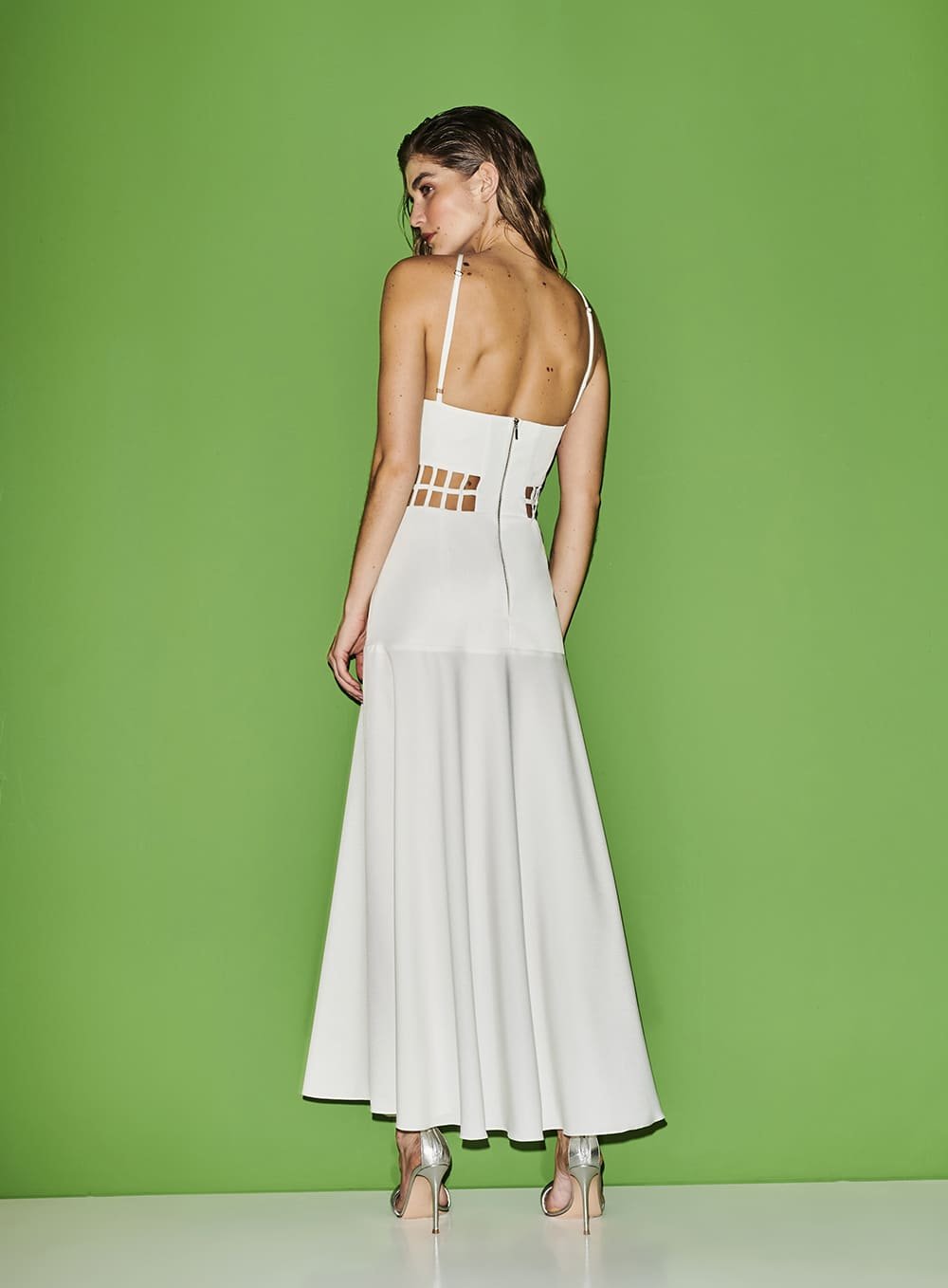 Vestido Pala Trancada Off White Skazi -SALE