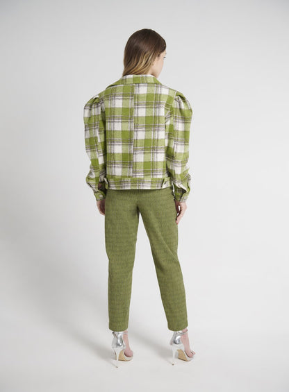 Jaqueta Tartan Verde Oliva Skazi -SALE