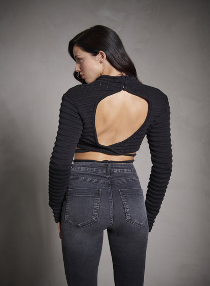 Cropped Tricot Amarração Tufi Duek -SALE