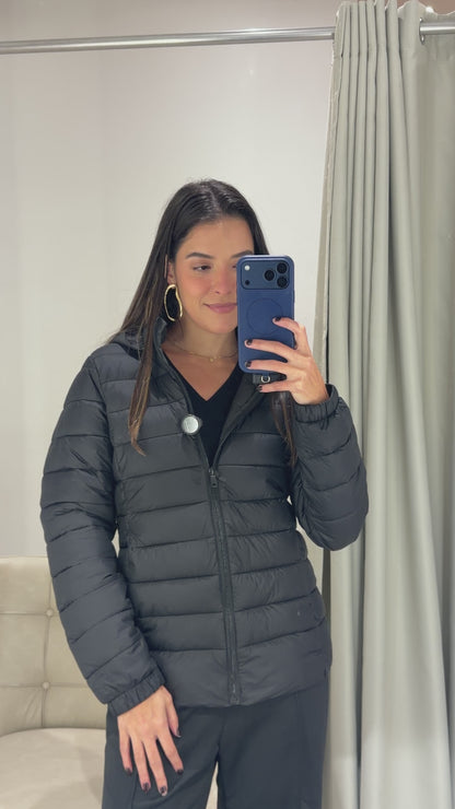 Casaco Puffer Blue Rose